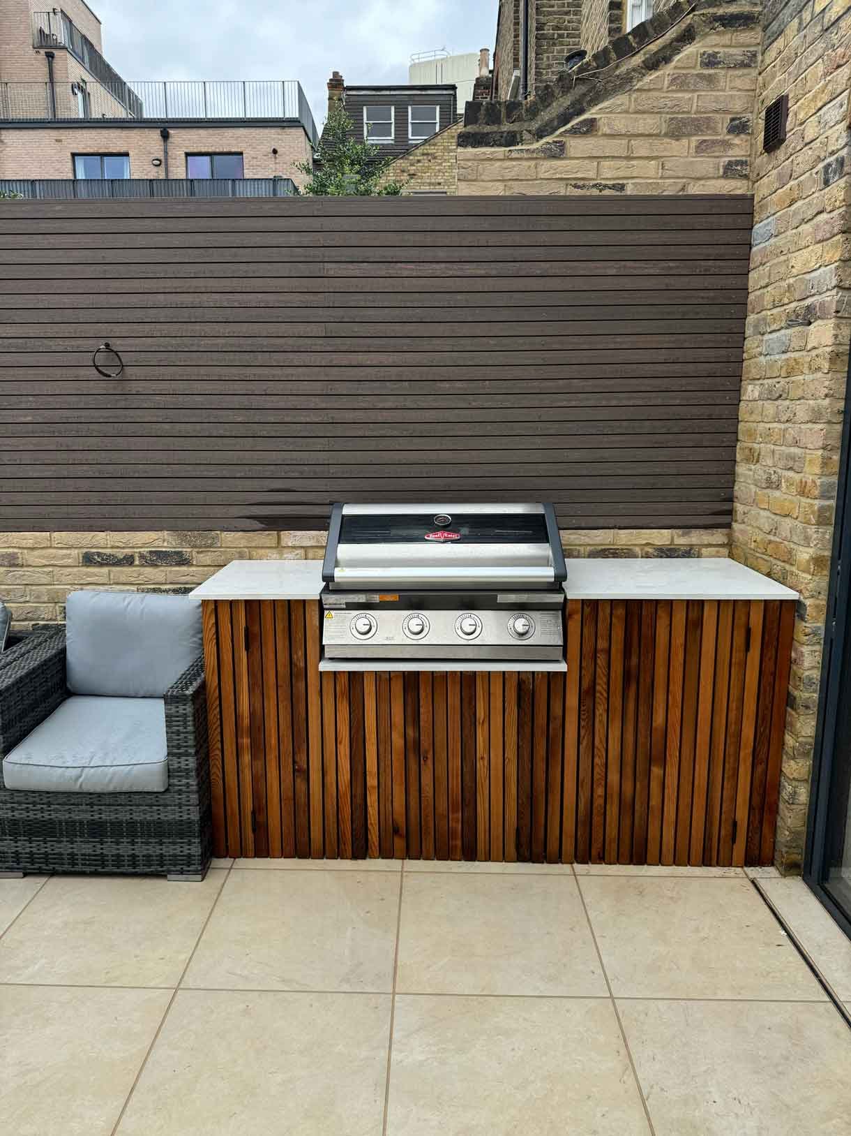 After image of the courtyard garden, fully landscaped.