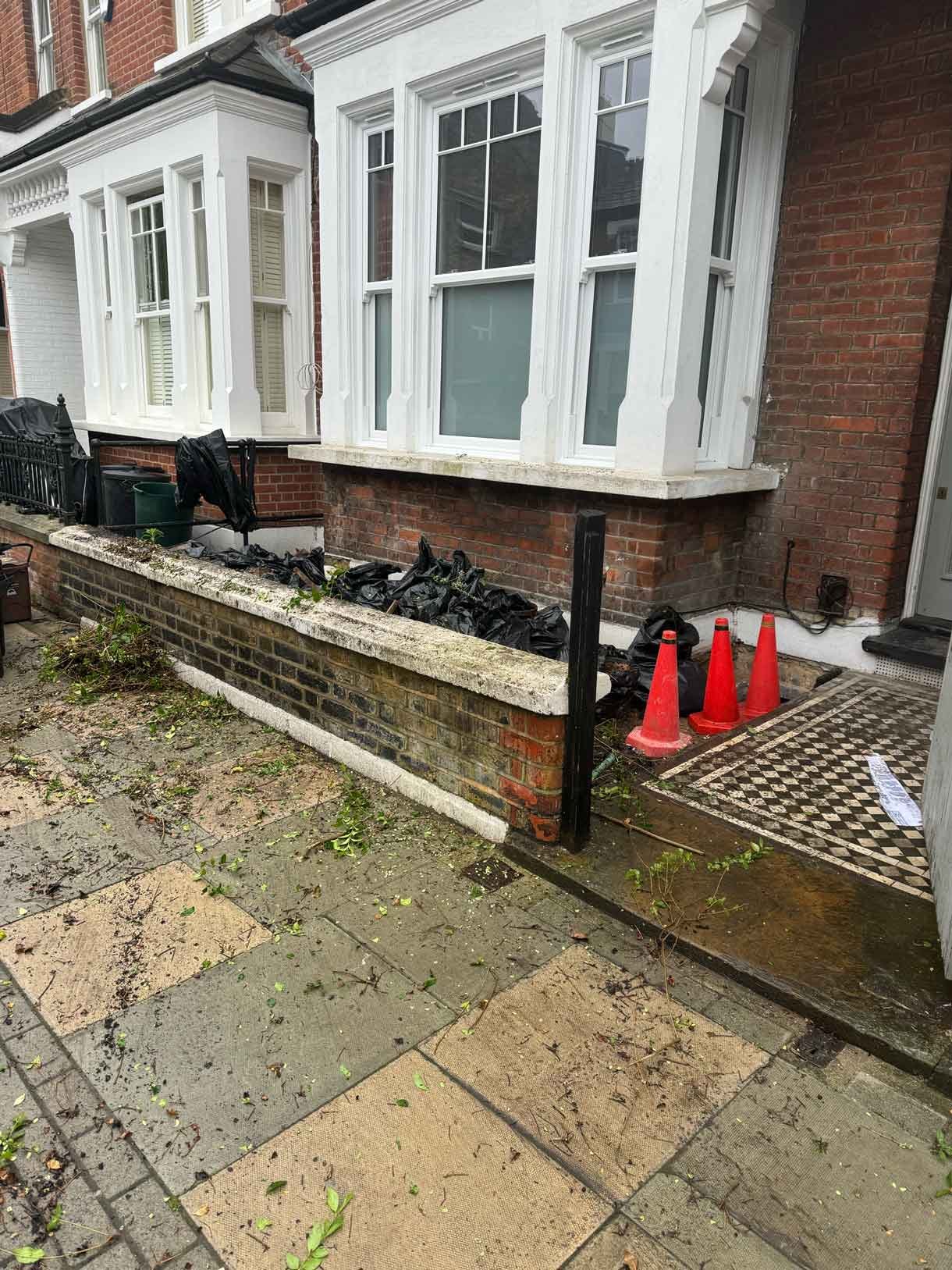 Old brick wall looking messy and tired