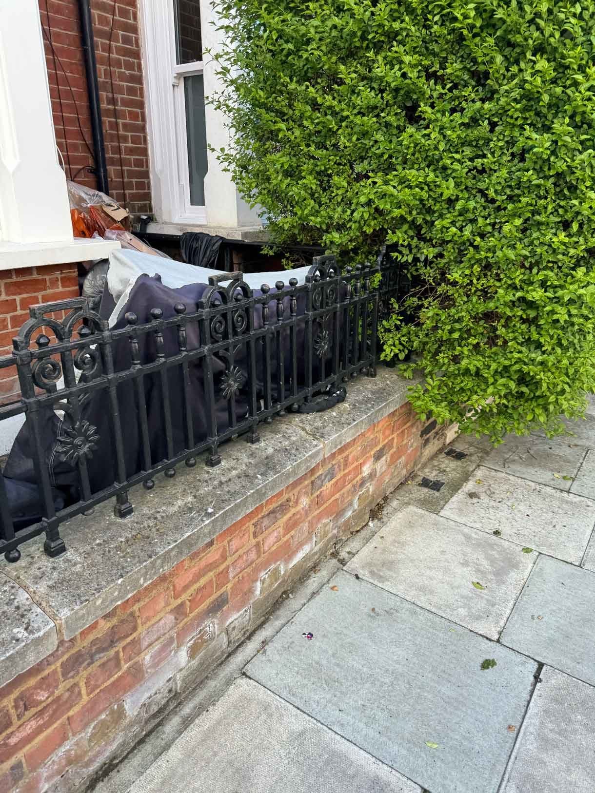 Old brick wall looking messy and tired