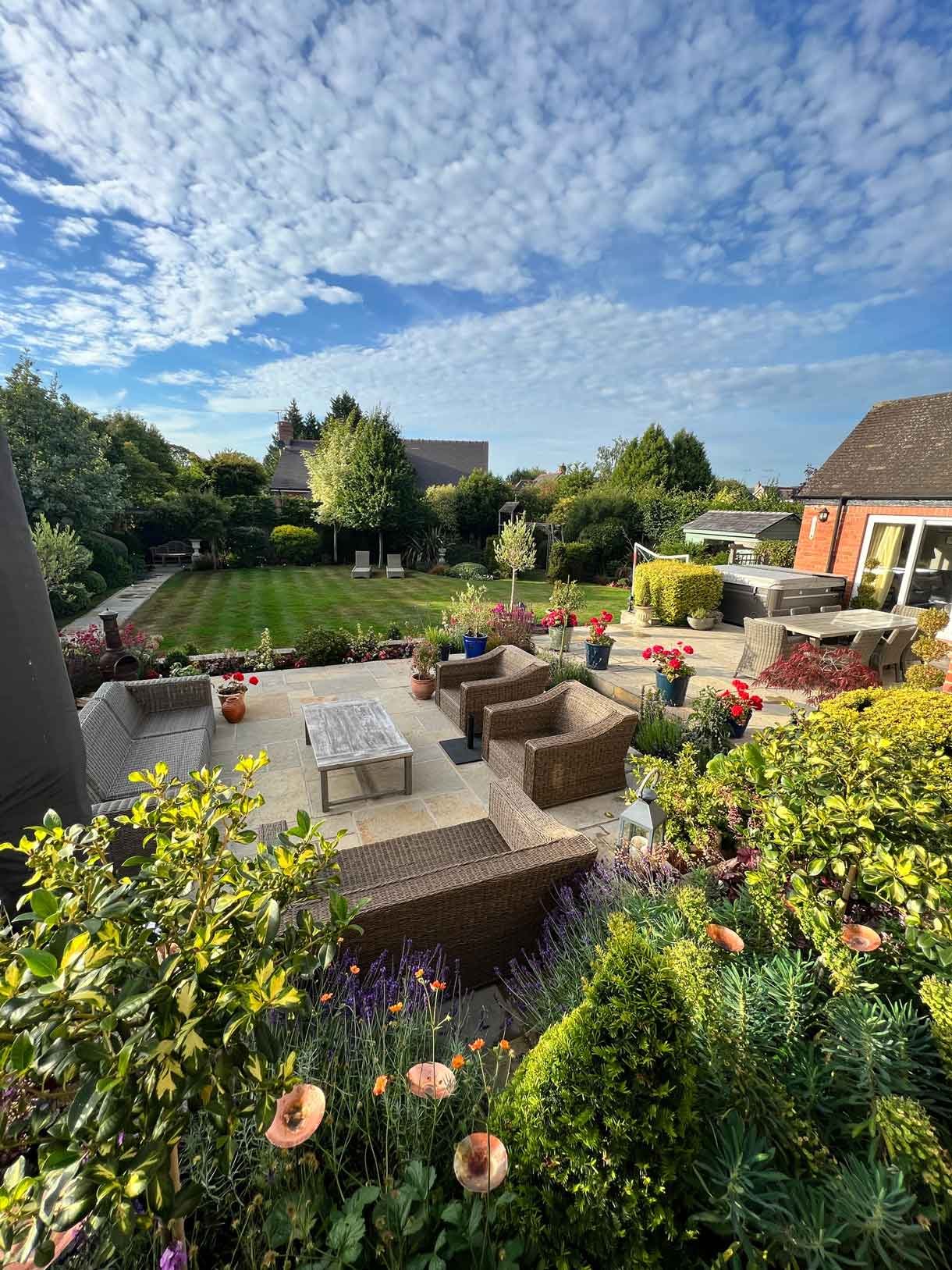 A well kept garden as part of our garden maintenance service.