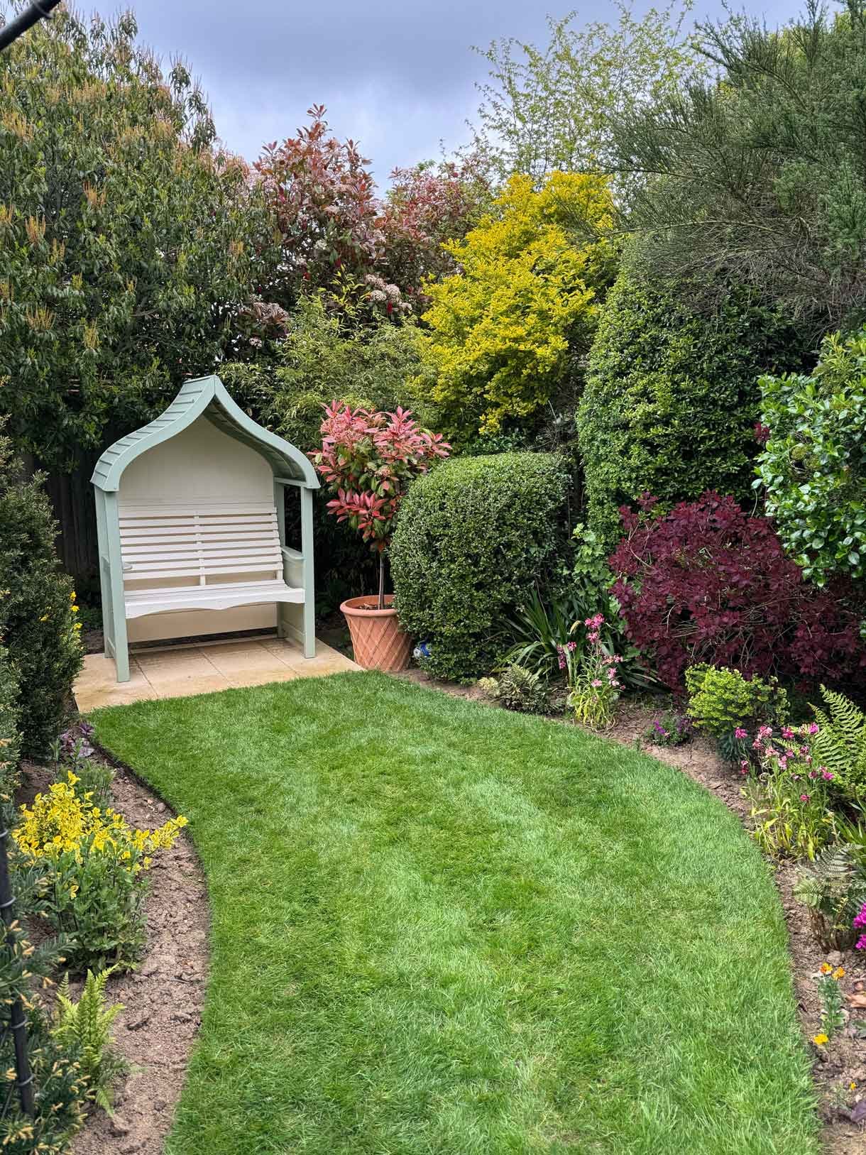 A well kept garden as part of our garden maintenance service.