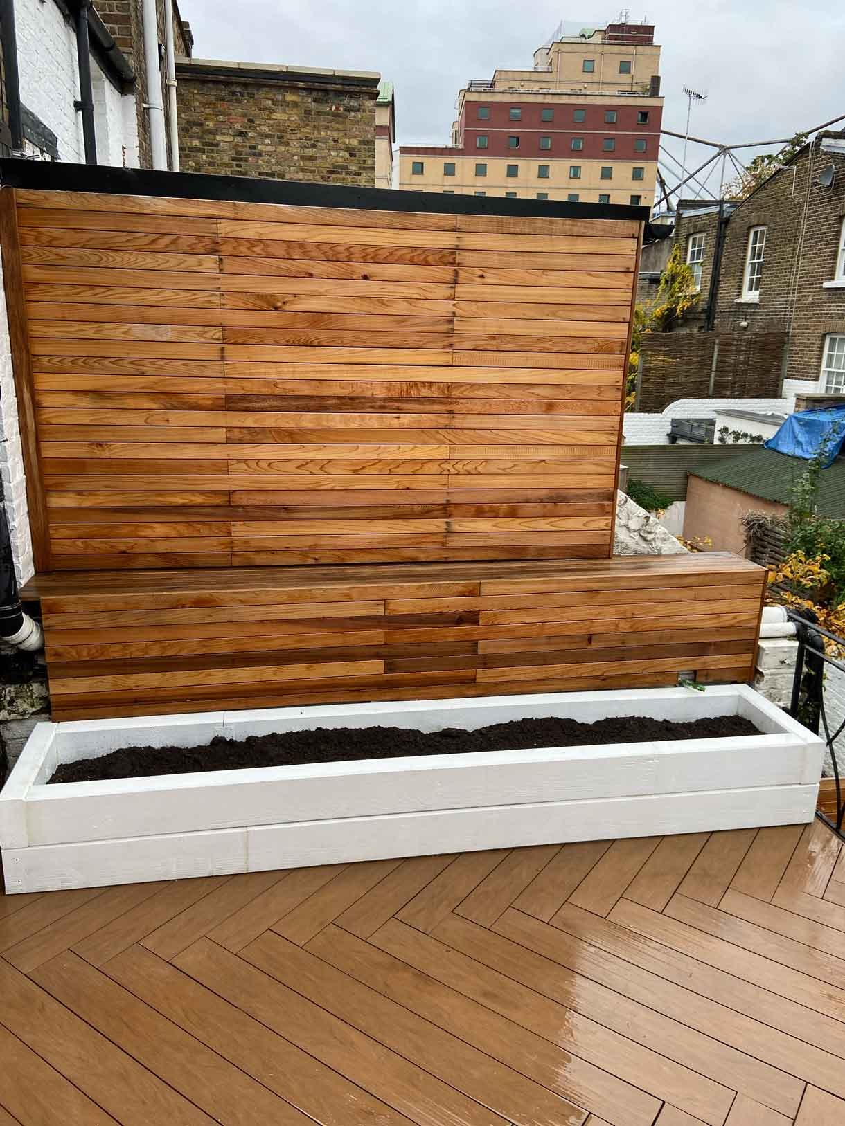 A very small courtyard garden and roof terrace transformed into usable spaces in the heart of Chelsea.