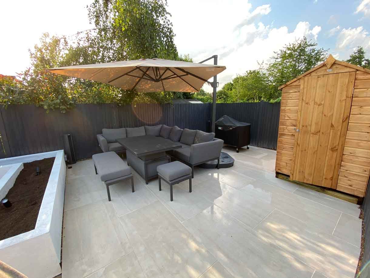 This Tooting garden, previously neglected for decades as a rental property, was transformed into a vibrant and functional outdoor space tailored to the new owners' vision. With a sunny aspect throughout the day, the garden had long been underutilized, but we set out to change that by creating a design that aligned perfectly with the clients' lifestyle and love for outdoor entertaining. We introduced distinct seating areas, raised planters to add structure and greenery, and installed lighting to ensure the garden could be enjoyed from morning until late evening, delivering a welcoming atmosphere that invites relaxation and social gatherings.